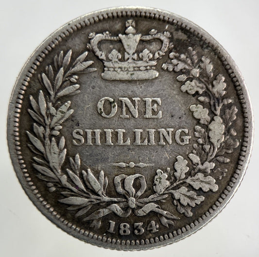 1834 William IV Shilling Silver Coin | Fine Collectable Grade