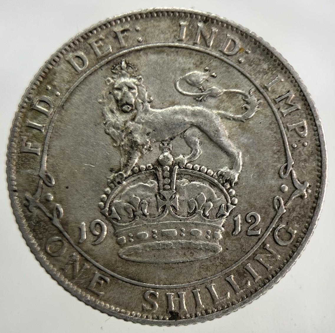 1912 George V Shilling Silver Coin | Very High Grade
