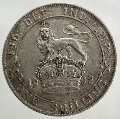 1912 George V Shilling Silver Coin | Very High Grade
