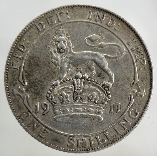 1911 George V Shilling Silver Coin | Very High Grade