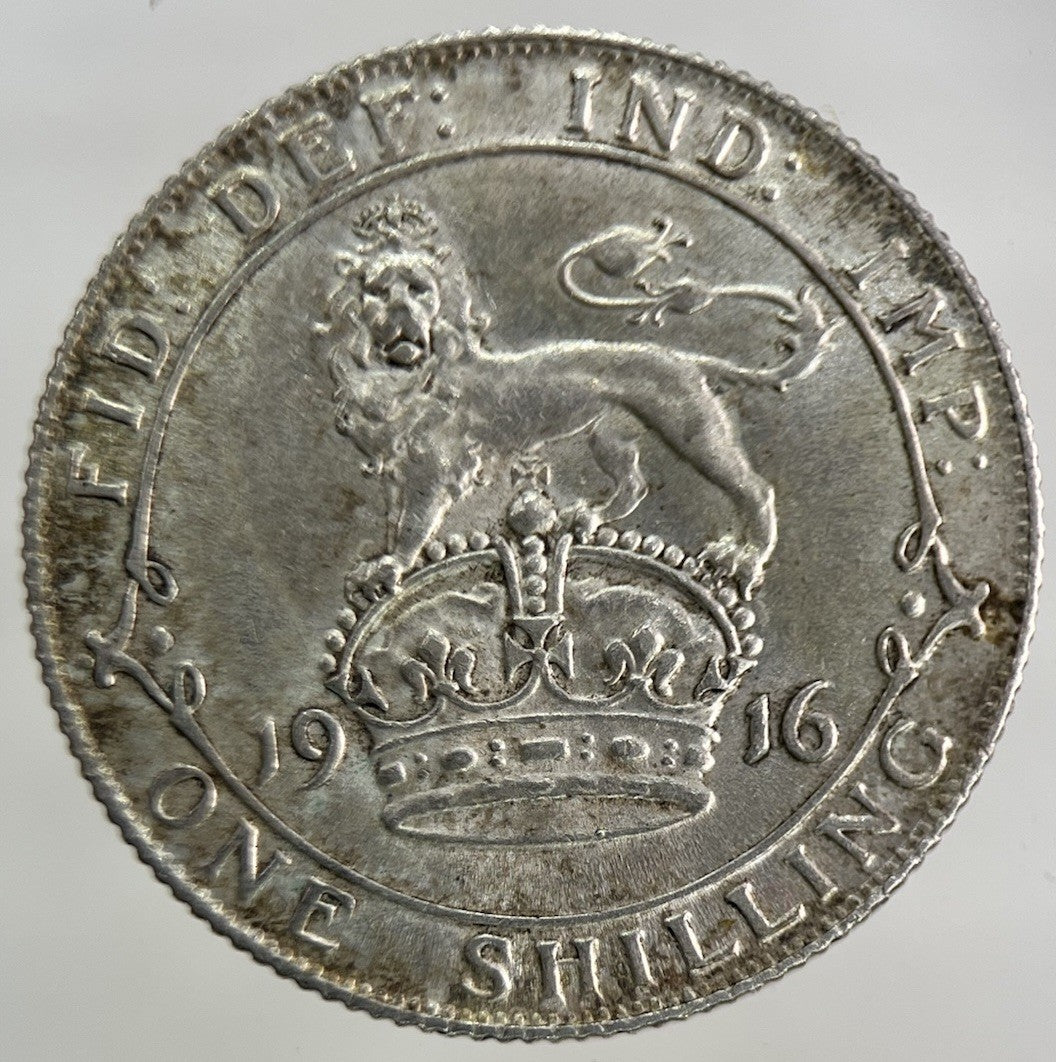 1916 George V Shilling Silver Coin | Very Fine Grade