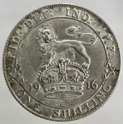 1916 George V Shilling Silver Coin | Very Fine Grade