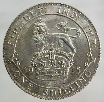1915 George V Shilling Silver Coin | Very Fine Grade