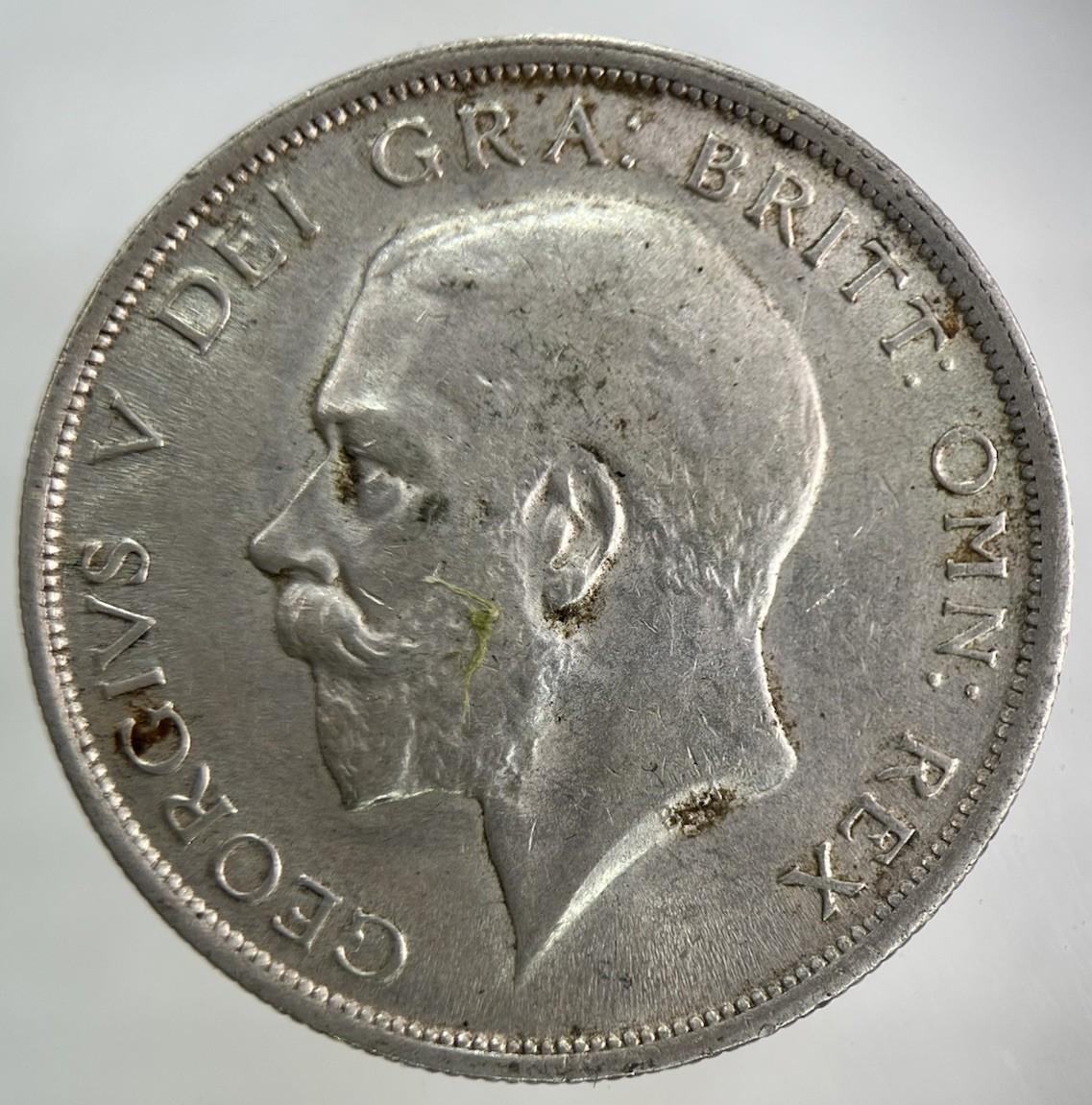 1916 George V Half-Crown Silver Coin | Very Fine Grade