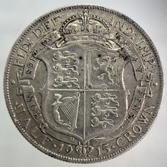 1915 George V Half-Crown Silver Coin | Very High Grade