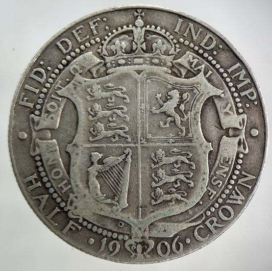 1906 Edward VII Half-Crown Silver Coin | Fine Collectable Grade