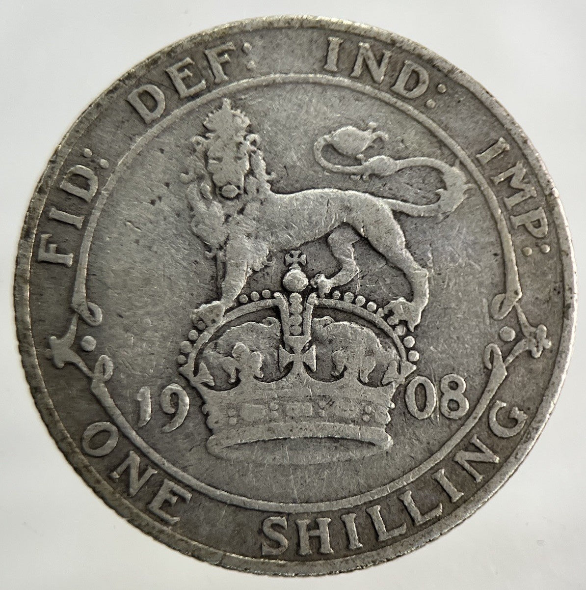 1908 Edward VII Shilling Silver Coin | Fine Collectable Grade