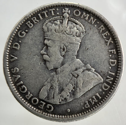 1916-M Australia Shilling Silver Coin | Fine Collectable Grade