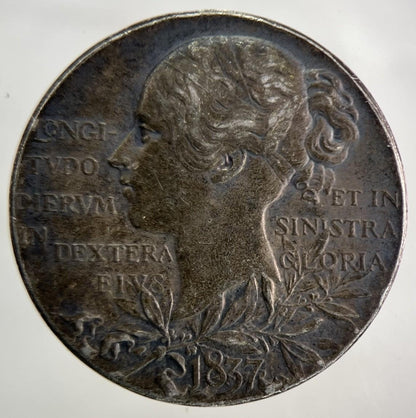 1897 Victoria Diamond Jubilee Silver Medal 25mm Coin | Fine Collectable Grade