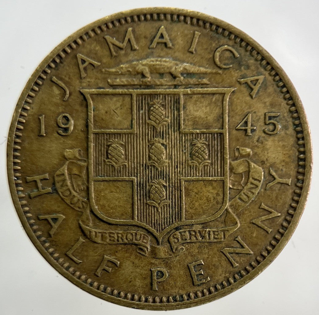 1945 Jamaica Half-Penny Coin | Fine Collectable Grade