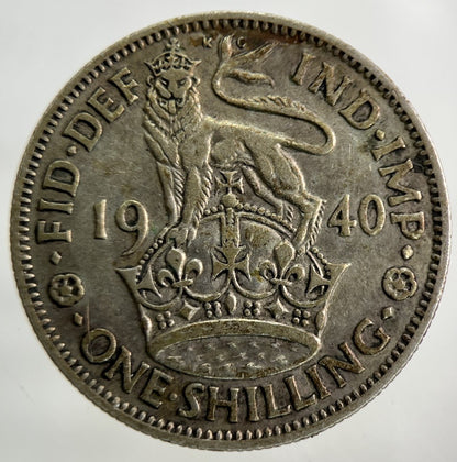 1940 George VI Shilling Silver Coin | Collectable Grade