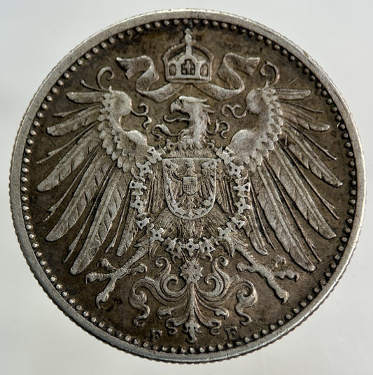 1910 German 1 Mark Silver Coin | Very High Grade