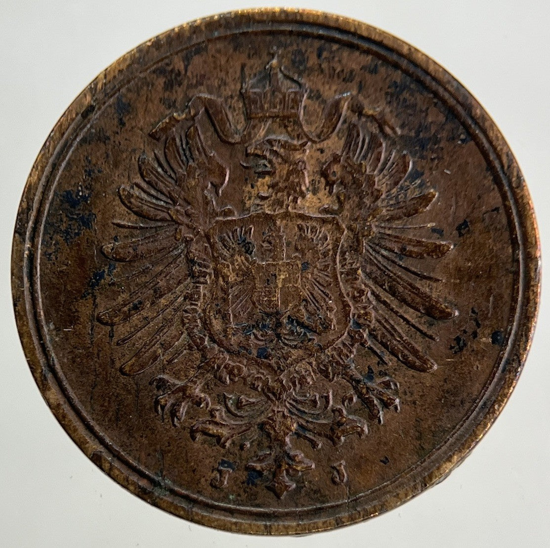 1889 German 1 Pfennig Coin | Fine Collectable Grade