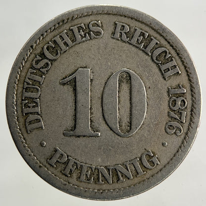 1876 German 10 Pfennig Coin | Collectable Grade