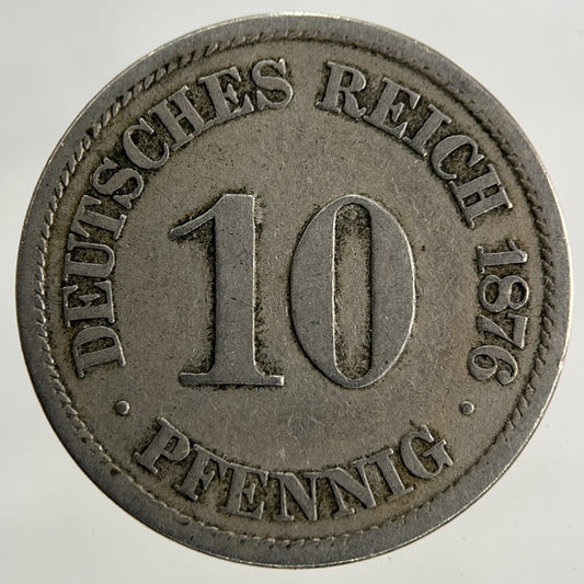 1876 German 10 Pfennig Coin | Collectable Grade