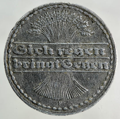 1922 German 50 Pfennig Coin | Fine Collectable Grade