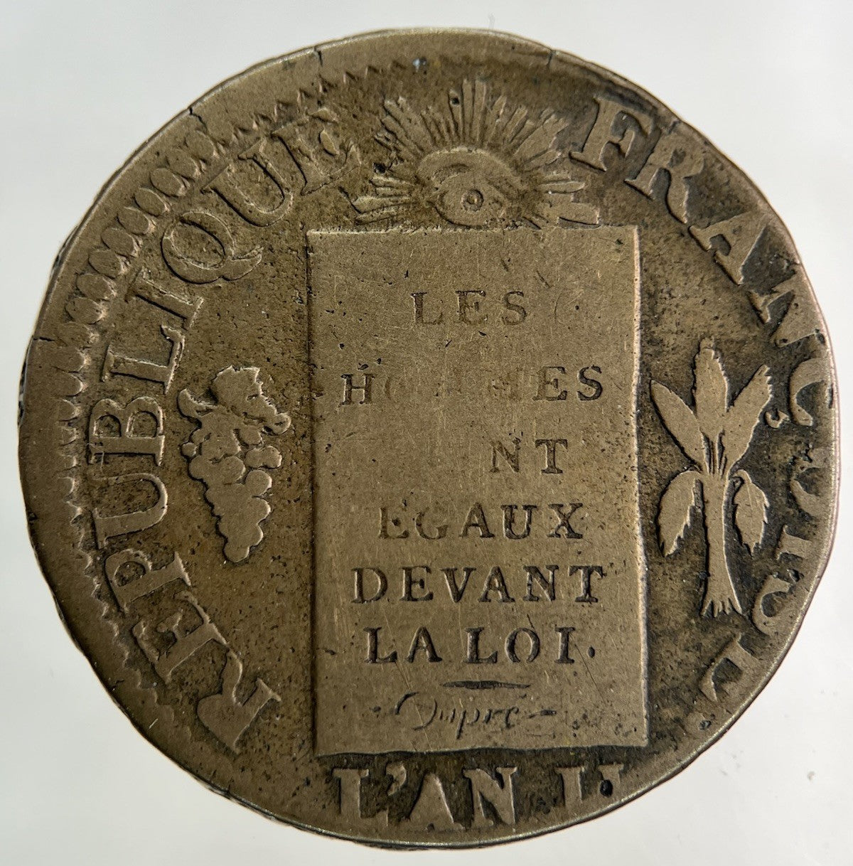 1793 France 1 Sol Coin | Fine Collectable Grade