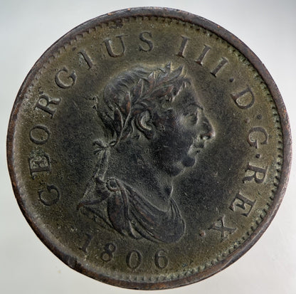 1806 George III 3rd One Penny Coin | Very High Grade