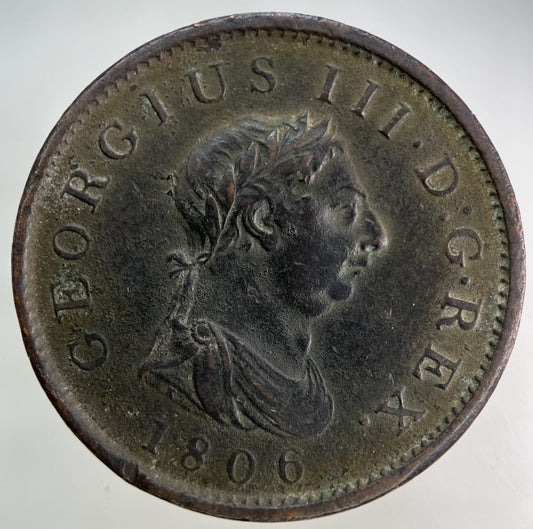 1806 George III 3rd One Penny Coin | Very High Grade