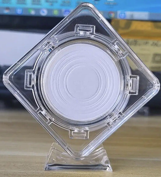 2 x Transparent Coin Revolving Display Stand For 1oz Silver or Gold Coins