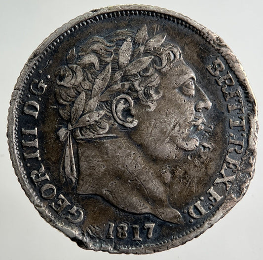 1817 George III 3rd Sixpence Silver Coin | Fine Collectable Grade