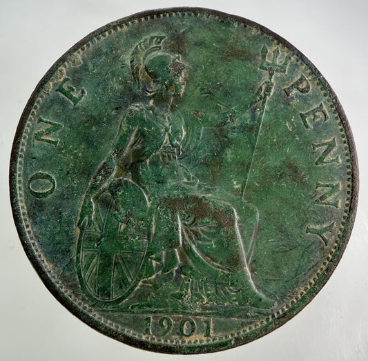 1901 Victoria One Penny Coin | Fine Collectable Grade