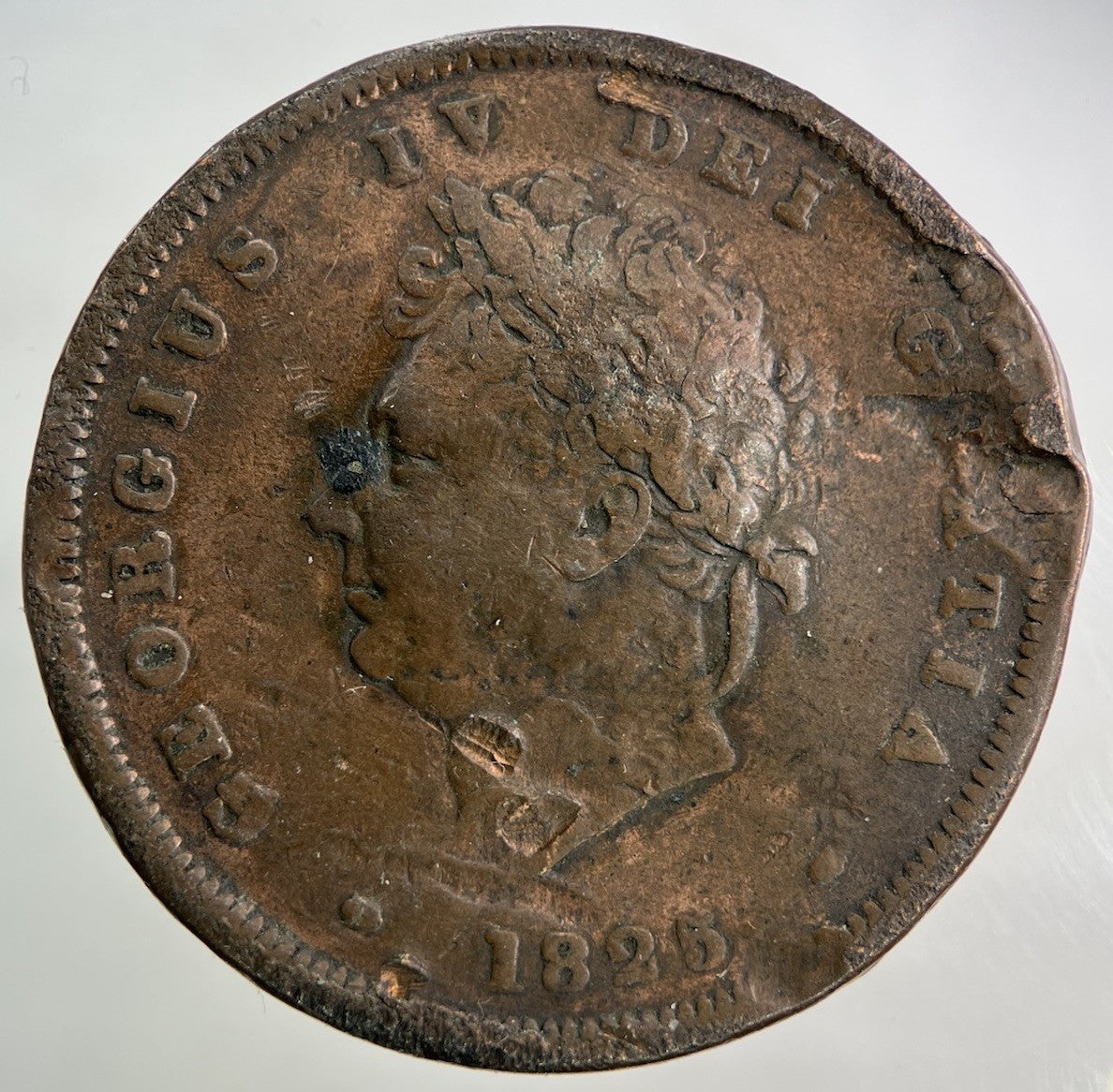 1825 George IV One Penny Coin | Fair Grade