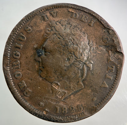 1825 George IV One Penny Coin | Fair Grade