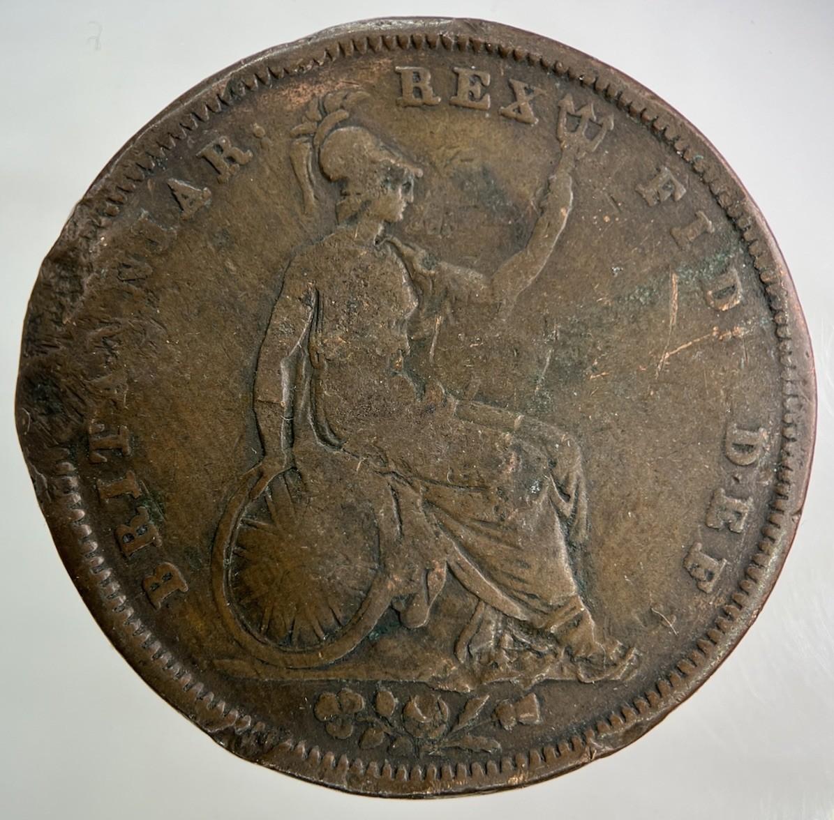 1825 George IV One Penny Coin | Fair Grade