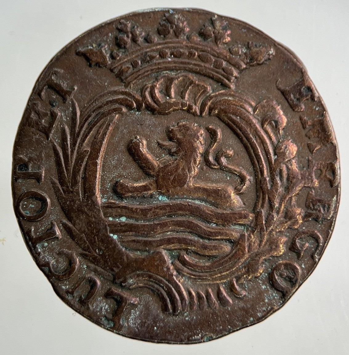 1769 Netherlands Zelandia 1 Duit Coin | Very High Grade