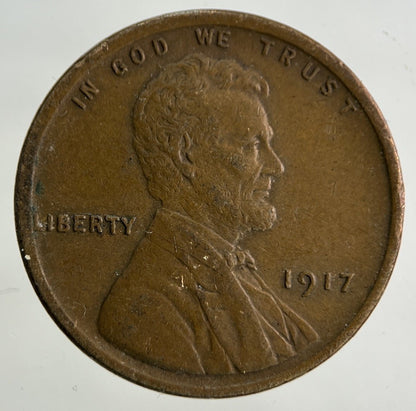 1917 US USA Wheat One Cent Coin | Fine Collectable Grade