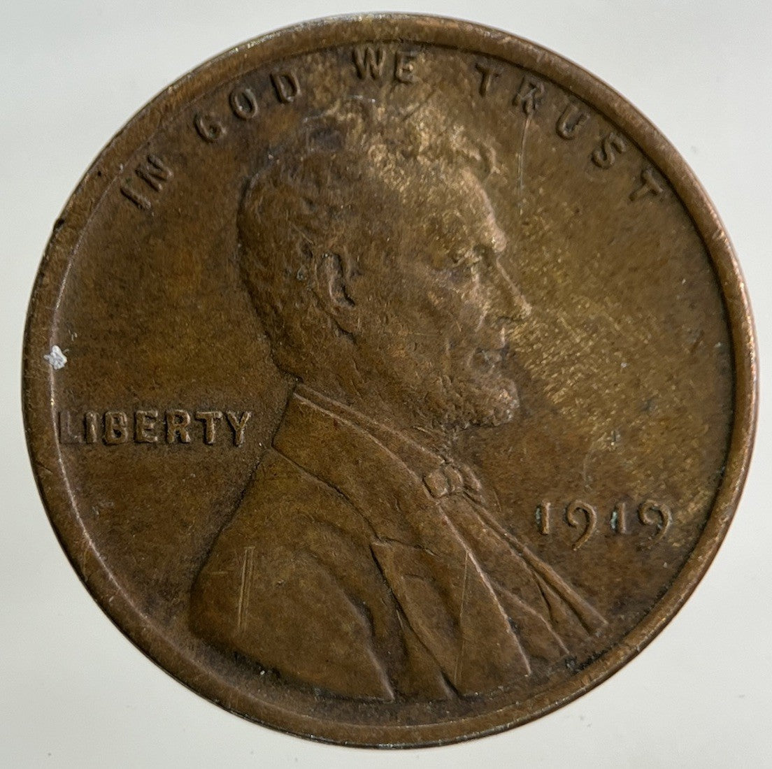 1919 US USA Wheat One Cent Coin | Very High Grade