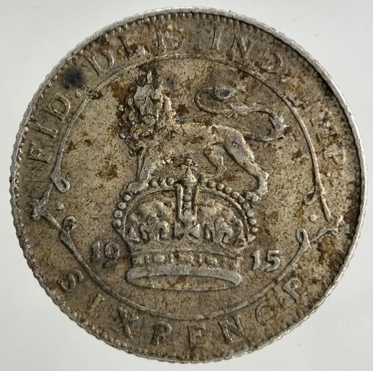 1915 George V Sixpence Silver Coin | Fine Collectable Grade