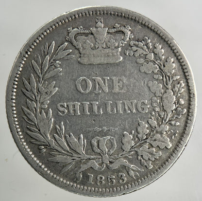 1853 Victoria Shilling Silver Coin | Fine Collectable Grade