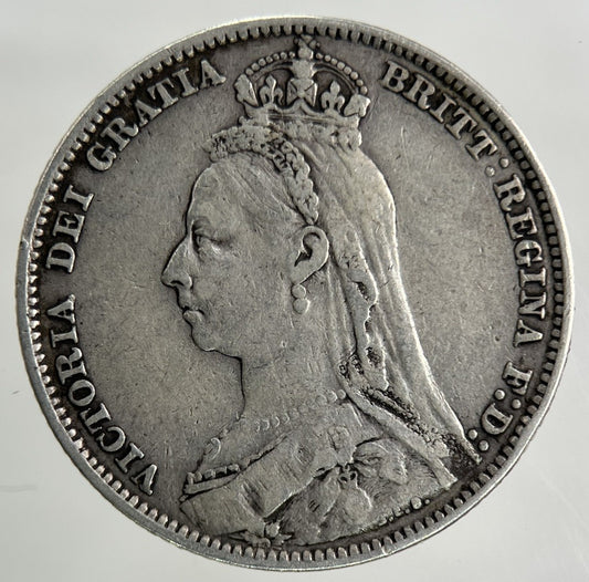 1889 Victoria Shilling Silver Coin | Fine Collectable Grade