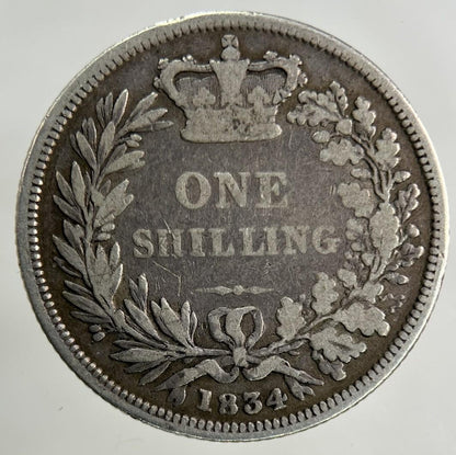1834 William IV Shilling Silver Coin | Fine Collectable Grade