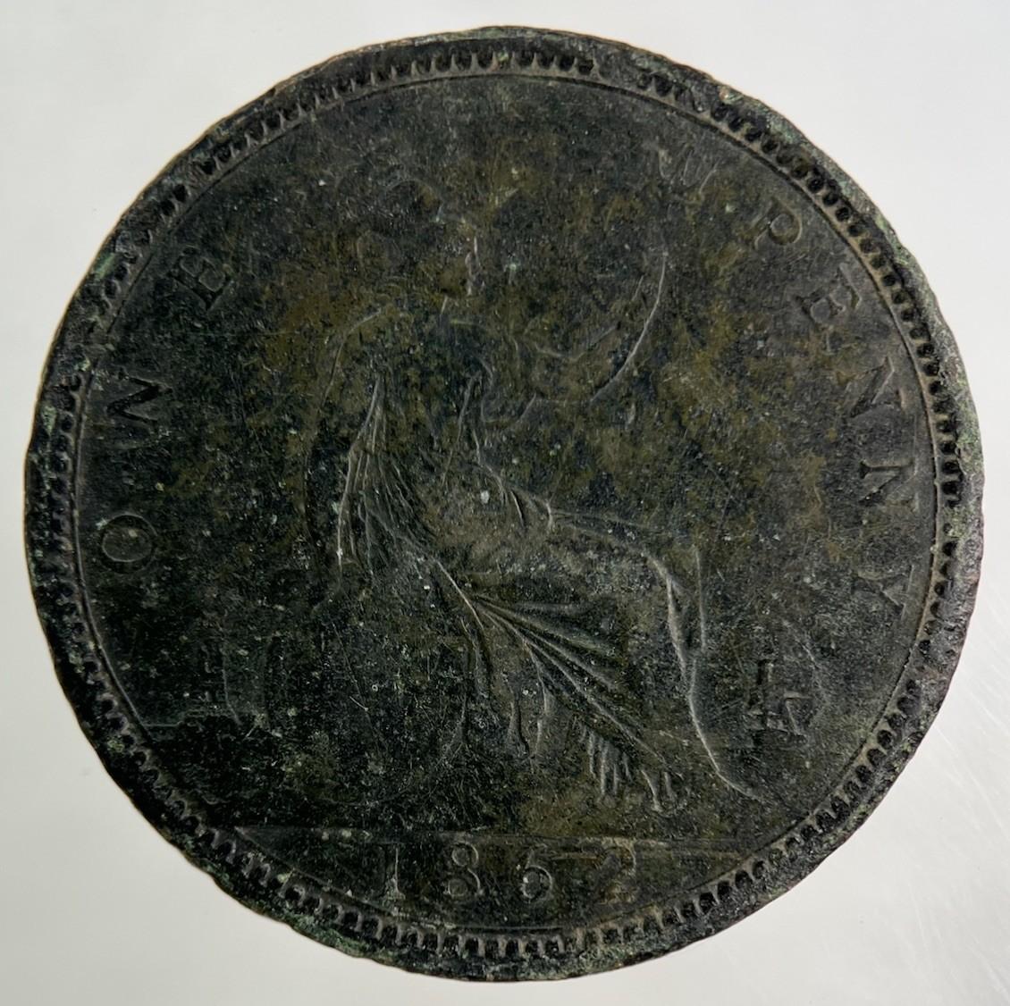 1862 Victoria One Penny Coin | Collectable Grade