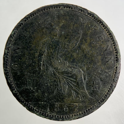 1862 Victoria One Penny Coin | Collectable Grade