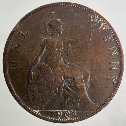 1901 Victoria One Penny Coin | Collectable Grade