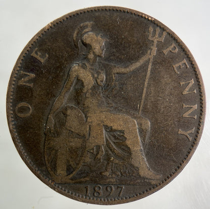 1897 Victoria One Penny Coin | Collectable Grade