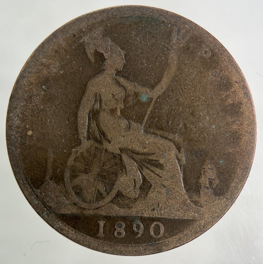 1890 Victoria One Penny Coin | Collectable Grade