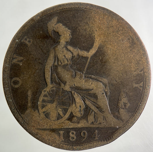 1894 Victoria One Penny Coin | Collectable Grade