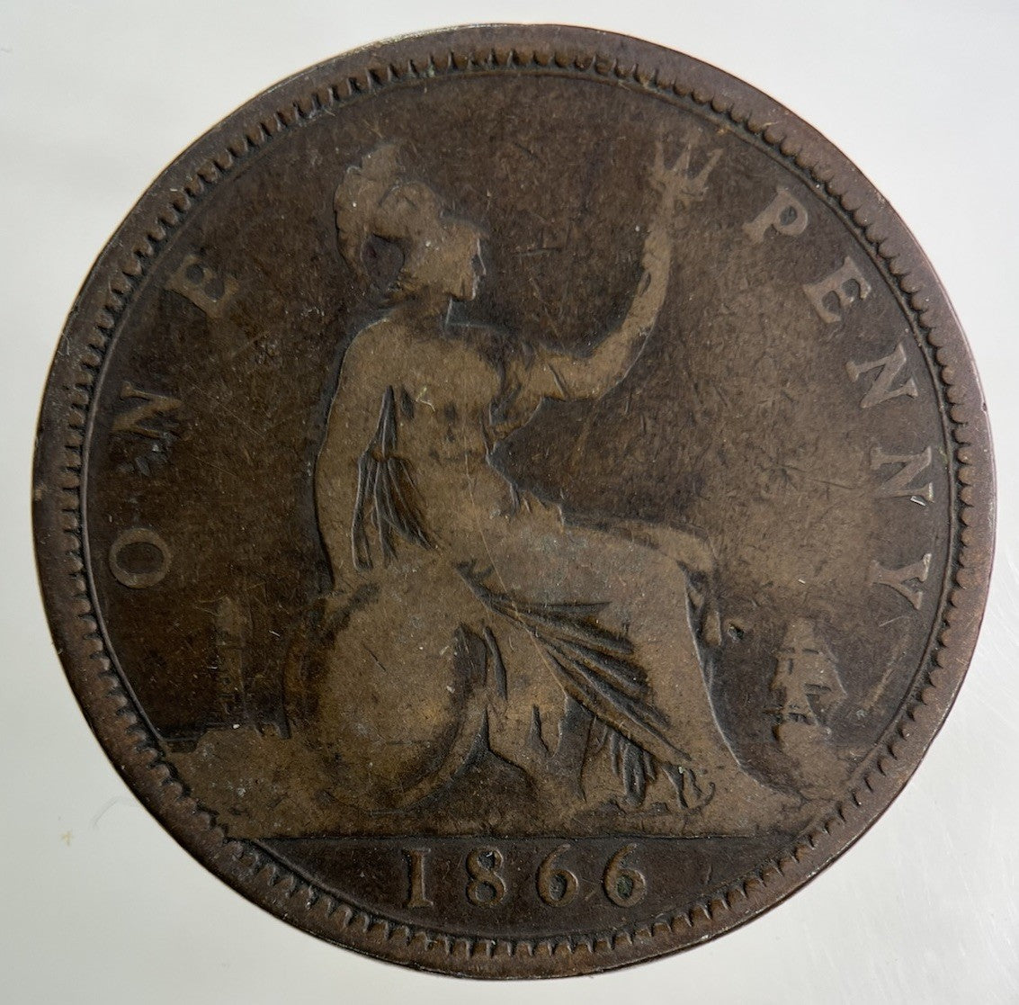 1866 Victoria One Penny Coin | Collectable Grade