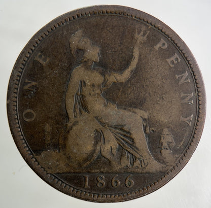 1866 Victoria One Penny Coin | Collectable Grade