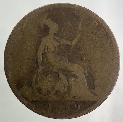 1889 Victoria One Penny Coin | Collectable Grade