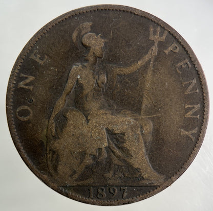 1897 Victoria One Penny Coin | Collectable Grade
