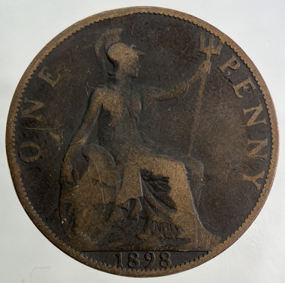 1898 Victoria One Penny Coin | Collectable Grade