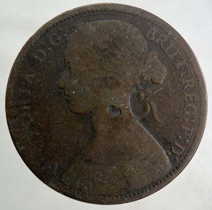 1862 Victoria One Penny Coin | Collectable Grade