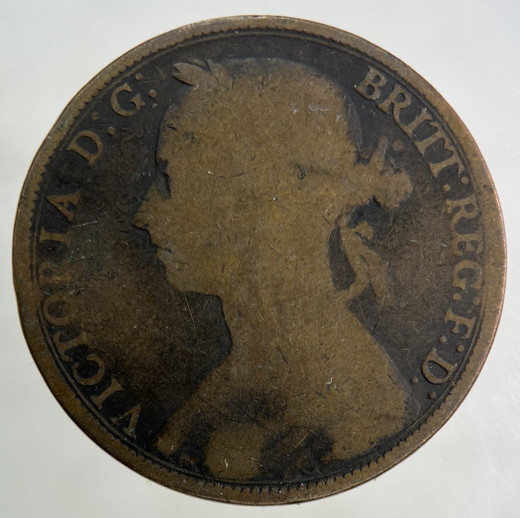 1890 Victoria One Penny Coin | Collectable Grade