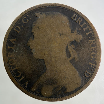 1890 Victoria One Penny Coin | Collectable Grade